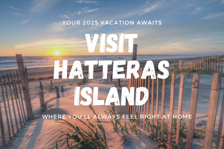 visit hatteras island image with pic of sunset on the beach