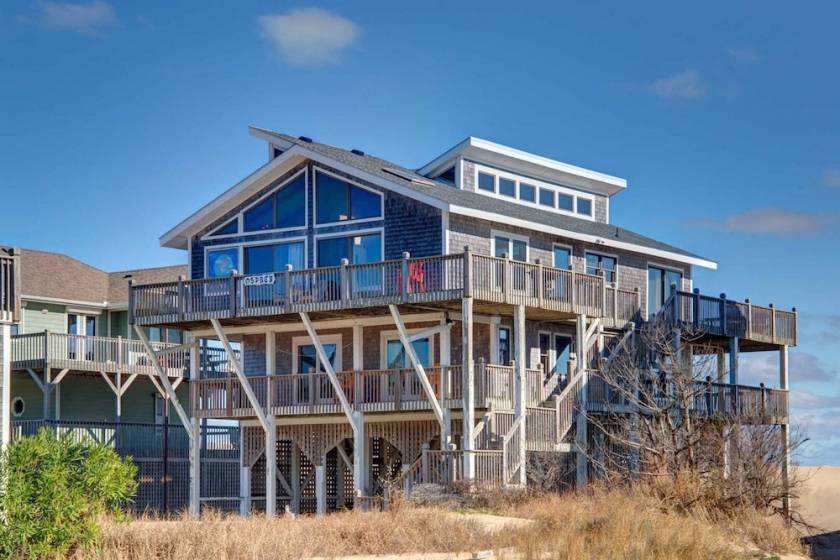 exterior of a vacation rental in Avon, NC